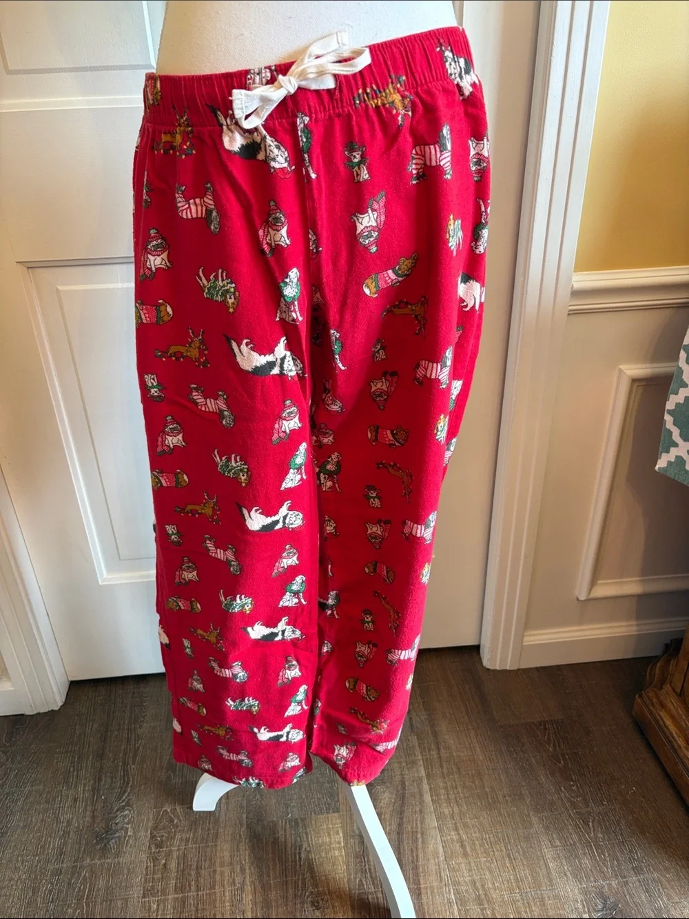 Women’s Red Holiday Animal Print Pajama Pants